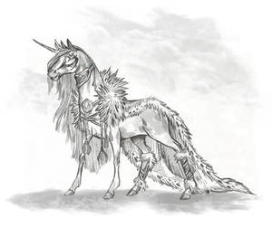 Unicorn adopt (line art)