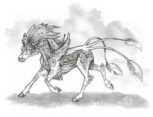 Dragonhorse adopt (line art)