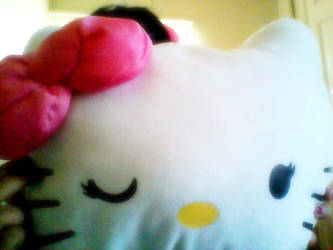 Plush hello kitty pillow