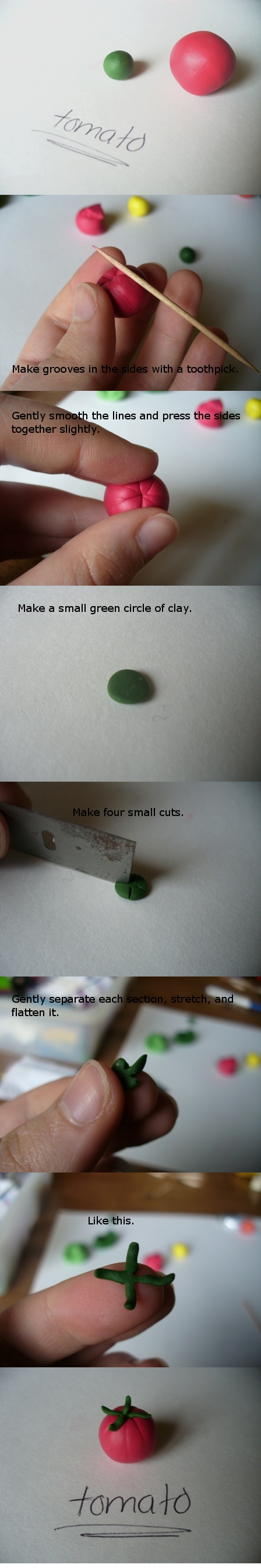 Tomato Polymer Clay Tutorial