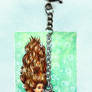 Orange mermaid bookmark