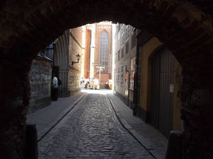 A medieval street in Riga