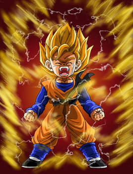 SSJ Goten Screaming