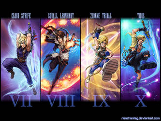 FF Dissidia: Desktop wallpaper by Risachantag