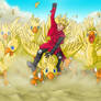 Vash the Stampede. Literally.