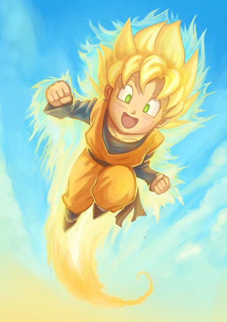 SSJ Goten Flying