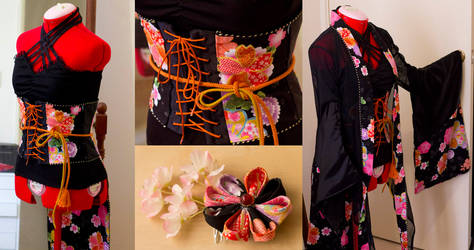 Kimono top and Obi-corset