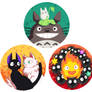 Ghibli Pins: Contrast Set