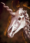 Unicorn Skull by Risachantag