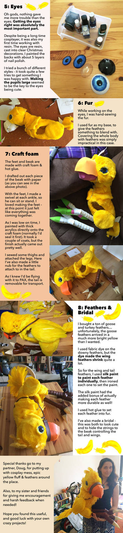 Making of Bobbin the Chocobo Puppet Part 2