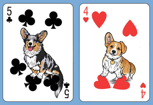 Corgi Deck Number Cards