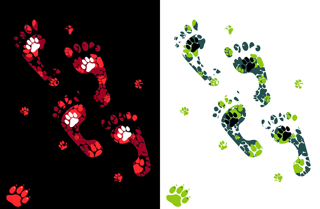 T-shirt design: Paw Prints