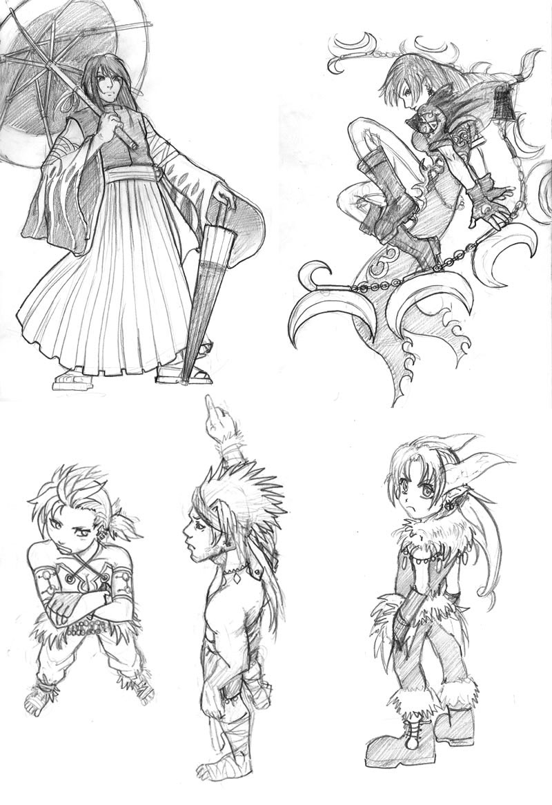 Character design sketches