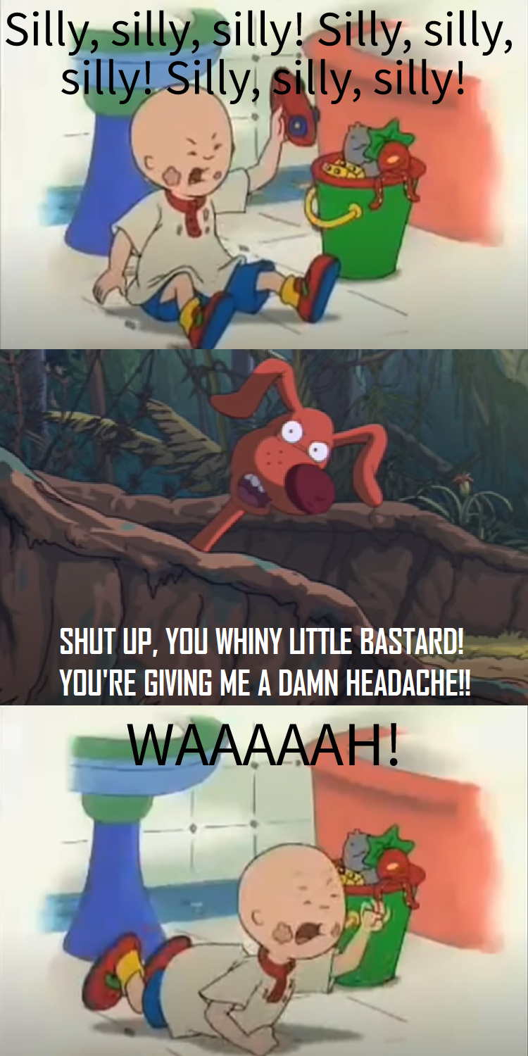 Spike Tells Caillou To Shut Up By Leafsfan On Deviantart Spike Tells Caillou To Shut Up By Leafsfan On Deviantart