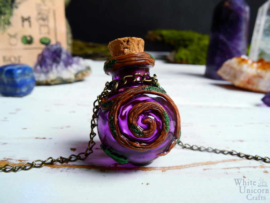 Purple magic witch potion bottle by WhiteUnicornCrafts on DeviantArt