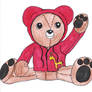 Teddy Bear in Red Hoodie