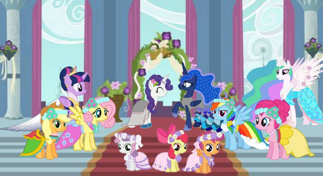 The official wedding of princess luna and Rarity