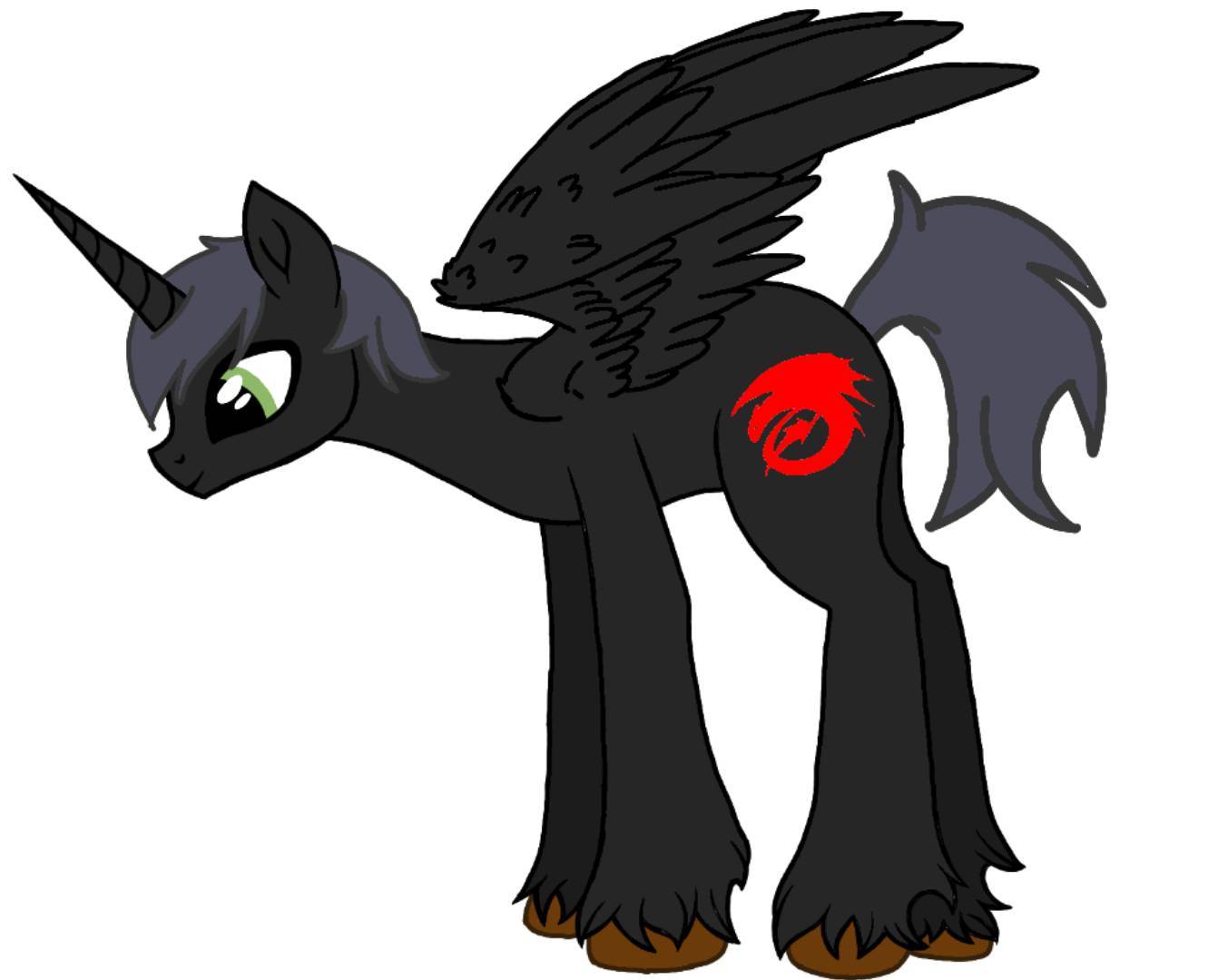 Toothless (as a pony) by Shadowartsgirl on DeviantArt