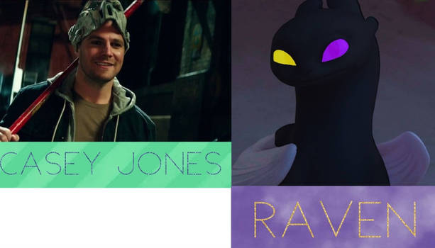 TMNT 2014 dragon Riders AU: Casey and Raven