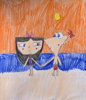 Phineas and Isabella in the beach!