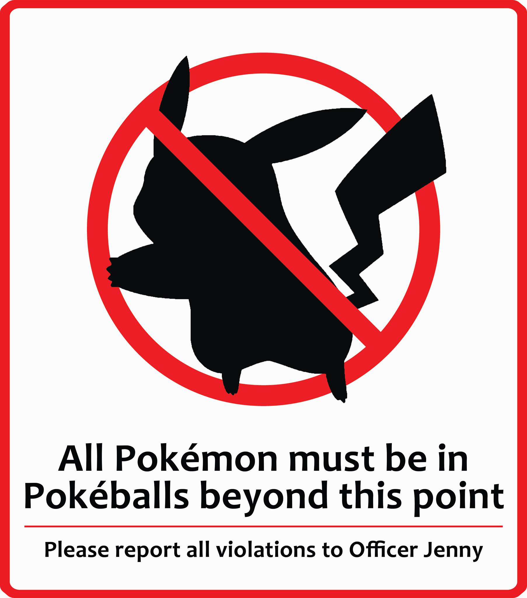 Pokemon warning sign by Alweron on DeviantArt