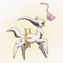 Arceus and Mew