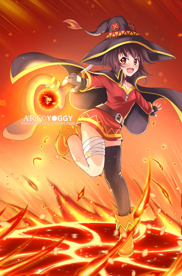 Megumin Exploision Megumin Explosion~! by YOGGYart on DeviantArt