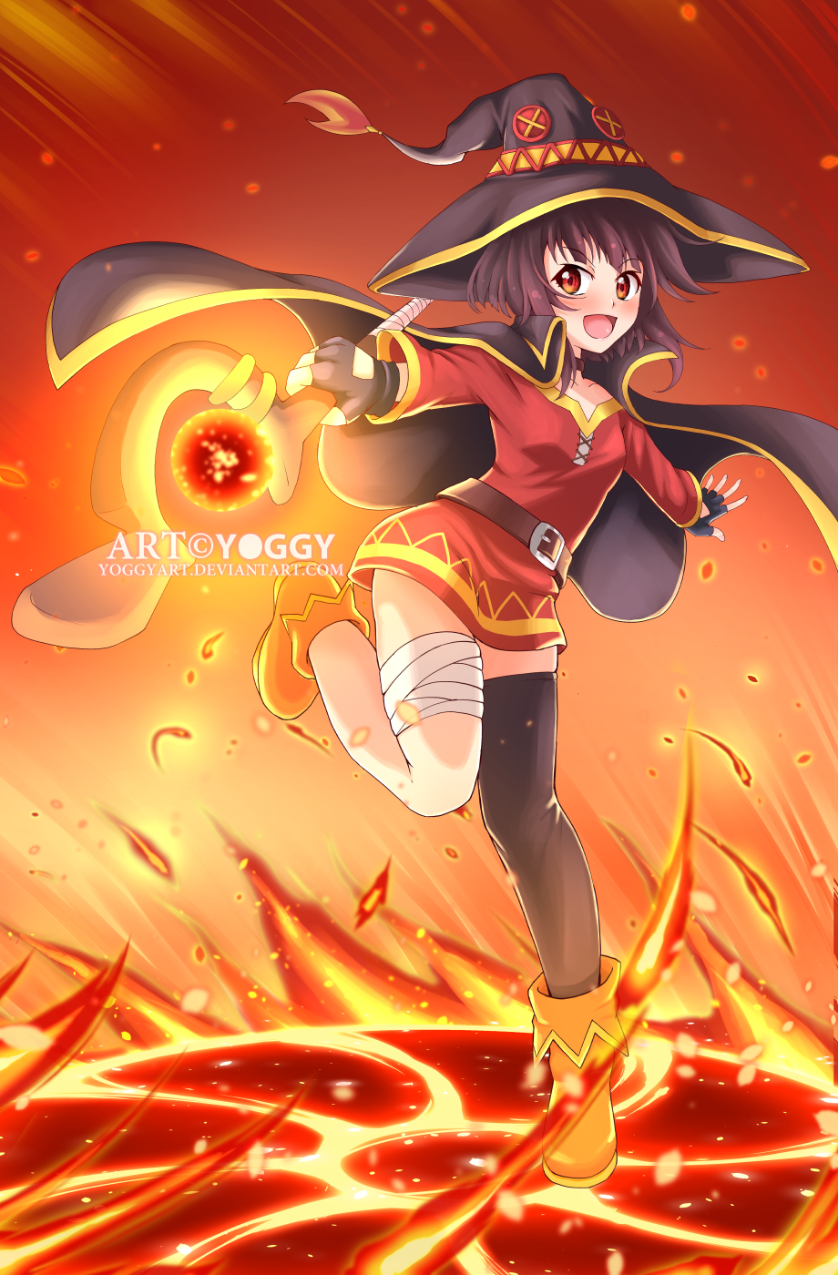 Megumin Explosion~! by YOGGYart on DeviantArt
