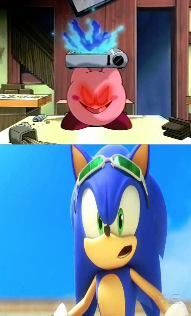 Sonic Worried for Kirby