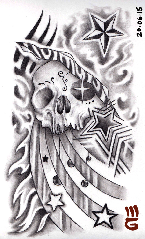 Stars and Skull v1 by Insanemoe on DeviantArt