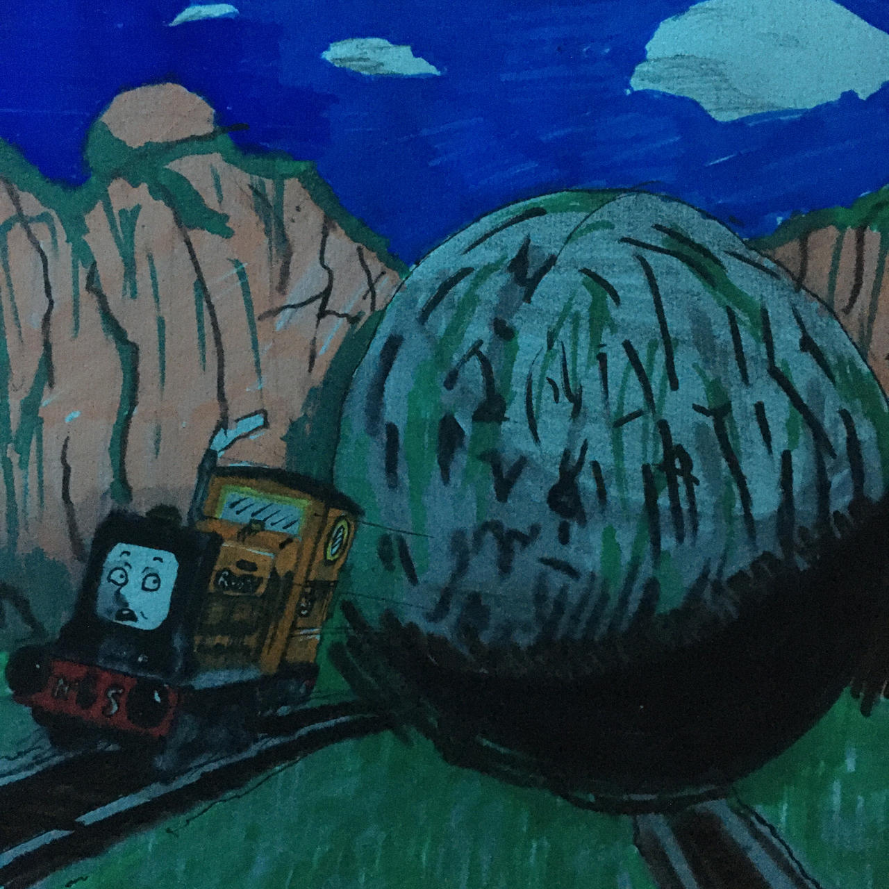 Rust Boulder Rusty and the boulder by lordjames5 on DeviantArt