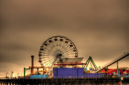 santa monica pier sad day