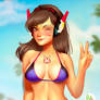 D.VA Summertime Overwatch