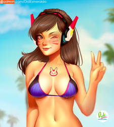 D.VA Summertime Overwatch