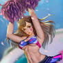 Dva Cheerleader Overwatch Fanart