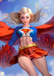 Supergirl Cheerleader by DidiLuneStudio
