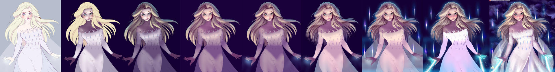 Elsa Frozen Step by Step