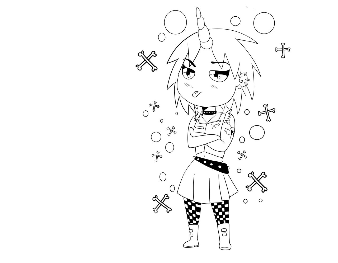 Free Punky Unicorn Girl Coloring Page By Jacqeydraws On Deviantart