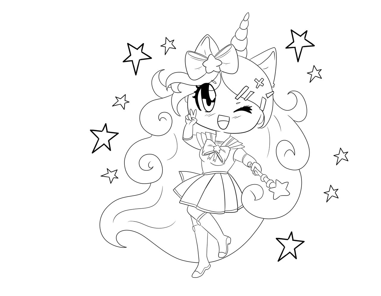 Free] Magical Girl Unicorn Coloring Page by JacqeyDraws on DeviantArt