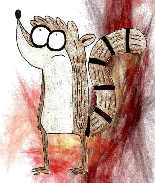 First Rigby Sketch by DibManiac on DeviantArt