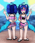 Summer Vibes Front And Back by Katie-Kat-Yo