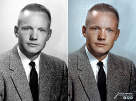 Neil Armstrong - 1956 - colorized by jecinci