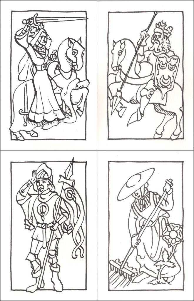 15th C. Deck of Cards - Court Cards by WorldsEdge