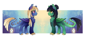 Batpony dragons sisters adopt! [CLOSED]