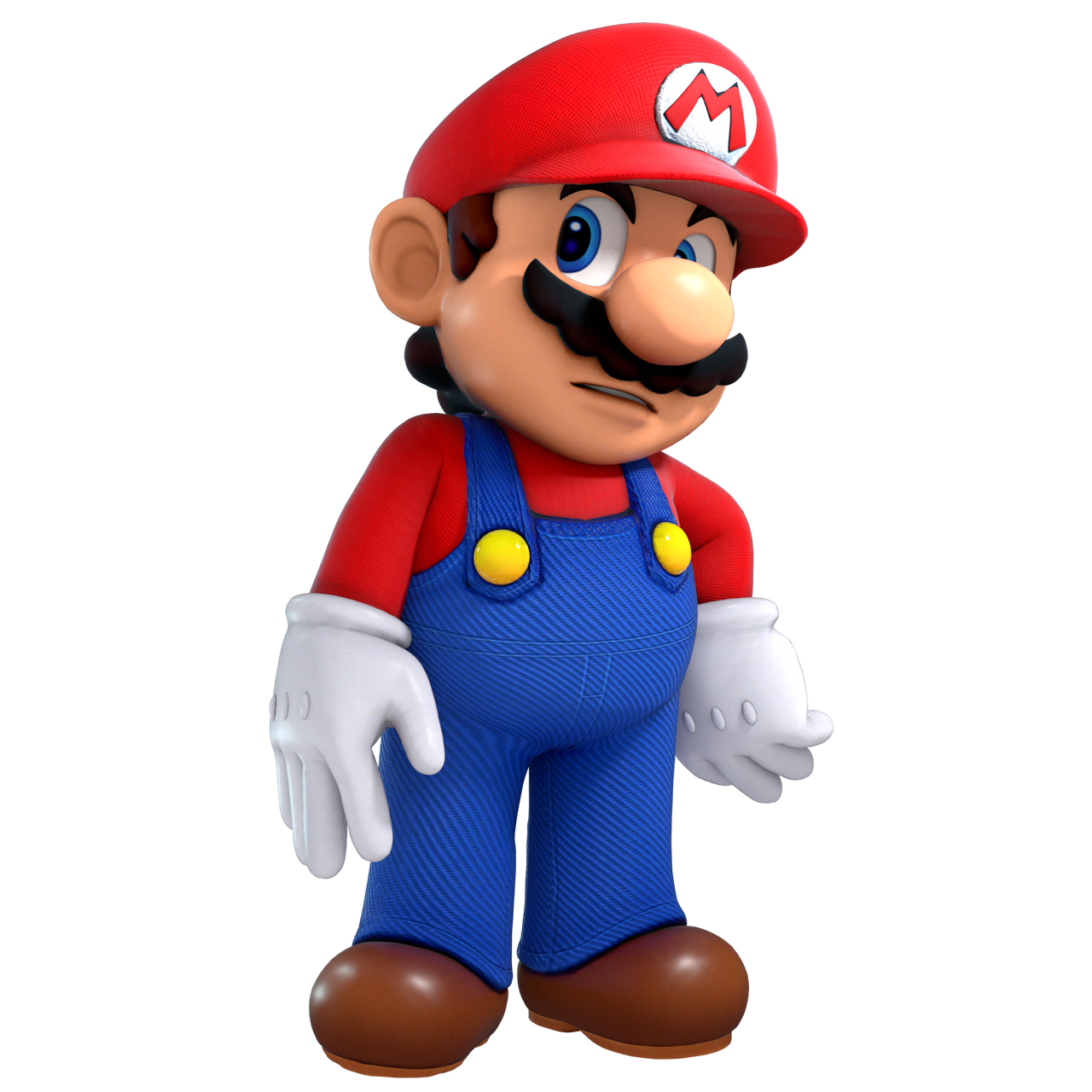 Mario stare at someone (render) by NaffyBng on DeviantArt