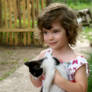 Litte girl with cat