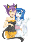 M.I. This is nyalloween : Ritze and Otoha by AzuraLine