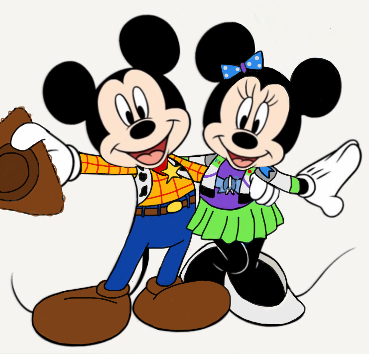 Sheriff Mickey and Space Ranger Minnie by calmoose415 on DeviantArt
