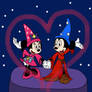 Sorcerer Mickey and Princess Minnie by calmoose415 on DeviantArt