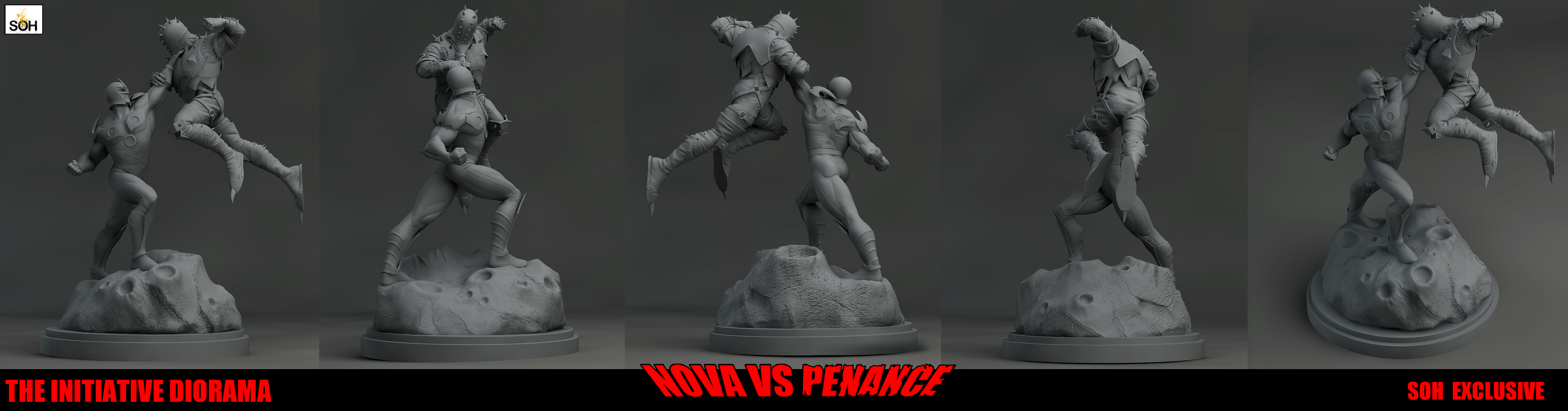 NOVA VS PENANCE THE INITIATIVE DIORAMA